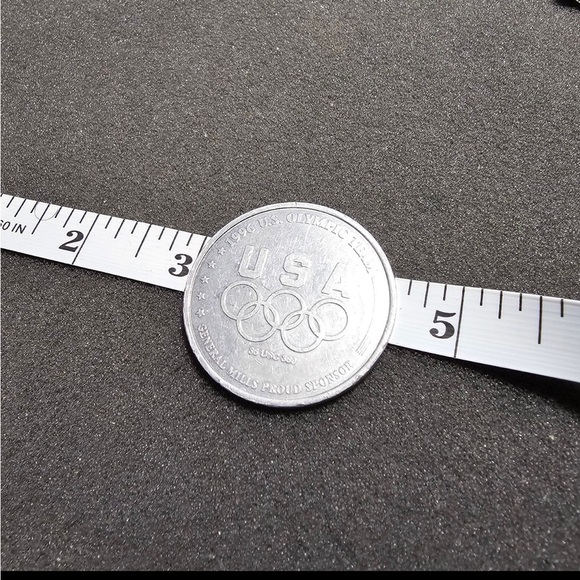 1996 Atlanta Olympics General Mills Archery Token Challenge Coin Silver Tone - Picture 7 of 7